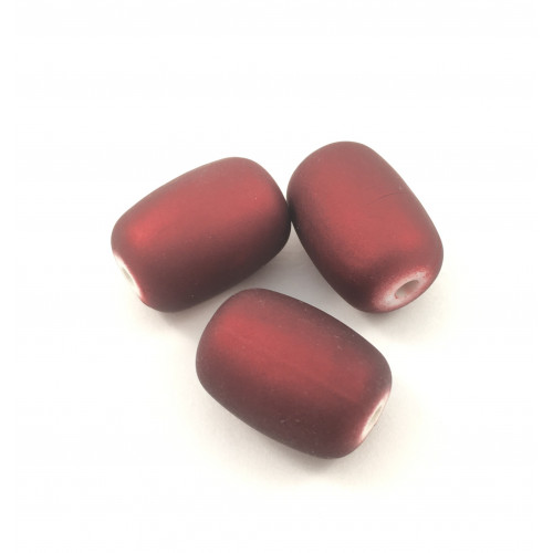Billes acryliques cylindrique avec revêtement caoutchouté rouge